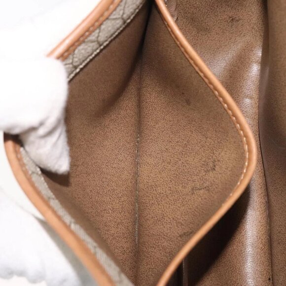 Christian Dior Honeycomb Canvas Shoulder Bag PVC Beige Gold Auth BA1892 - Picture 13 of 16